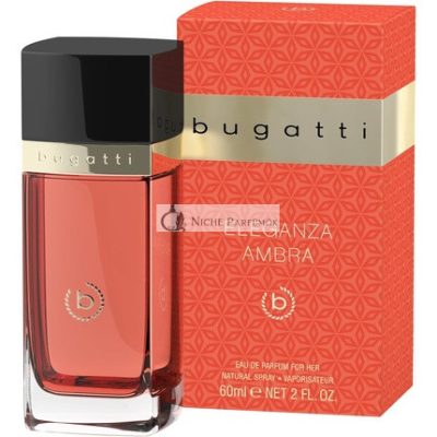 Bugatti Eleganza Ambra Női Parfüm Eau de Parfum 60ml - Erőteljes Kombináció Cseresznye, Pipacs, Pézsma és Vanília - Virágos Illat