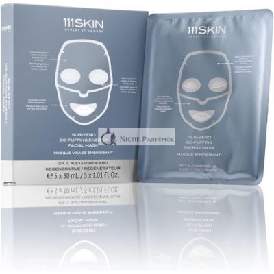 111SKIN Sub-Zero de-Puffing Energizáló Arcmaska, 5 Maszk, 150ml