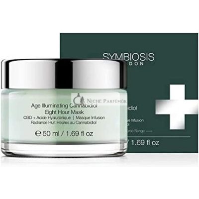 Symbiosis London CBD Hyaluronsav Korai Ránctalanító Cannabidiol Nyolc Órás Maszk 50ml