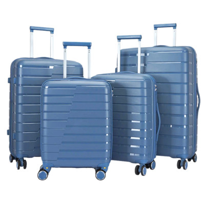 ViaGo kék bőrönd szett