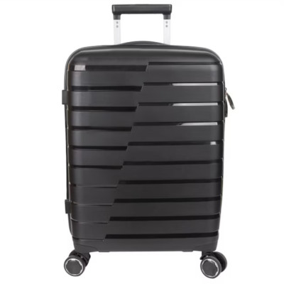 ViaGo fekete S Wizzair 55x40x23 bőrönd, kabinbőrönd