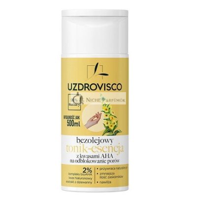Uzdrovisco Olajmentes Toner Esszencia AHA Savakkal, 150ml