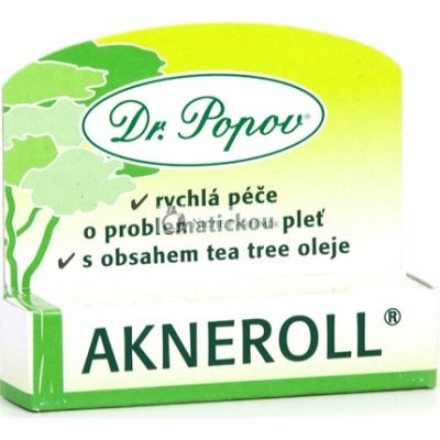 Dr. Popov Akneroll Teafaolajjal, 6ml - Helyi kezelés aknés bőrhibákra