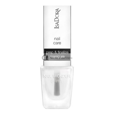 IsaDora Átlátszó Gél Körömlakk - Multifunkcionális Gél Lakk - Gél Fedőlakk és Alaplak + Köröm Töltő a Kézkörmökért - Tökéletes Manikűr Körmös Nélkül - Gyorsan Száradó - Átlátszó 6 az 1-ben Körömlakk