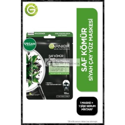 Garnier Skin Naturals Szövetmaszk - Tiszta Aktív Szén, 28g