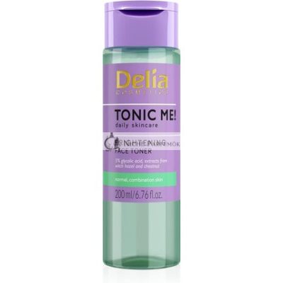 Delia Cosmetics Tonic Me Világosító Toner Normál és Kombinált Bőrre 5% Glykolsav, C-vitamin, Aloe 200ml