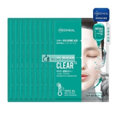 MEDIHEAL Capsule 100 BIO Seconderm CLEAR α Maszk Csomag, 23ml + HYALURONIC 4ml