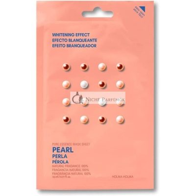 HOLIKA HOLIKA Pure Essence Maszk Lemez Gyöngy 25ml, Könnyű Fehérítő Hatás, Természetes Illat, Sejtmegújítás