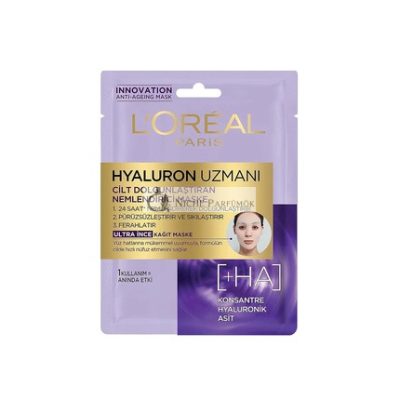 L'Oréal Paris Hyaluron Specialist Hidratáló Textil Arcpakolás, 30ml