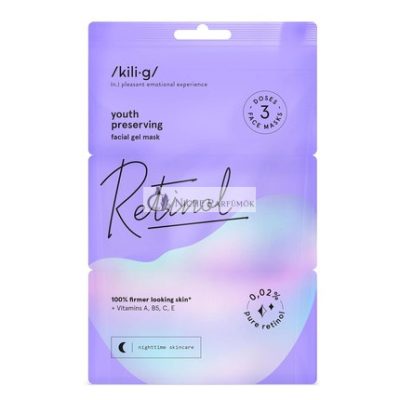 KILIG RETINOL Arcpakolás Retinollal Éjszakai Ápolás Hatékony Fiatalos Bőrápolás Tömör Friss Revitalizált Bőr, 3x7ml