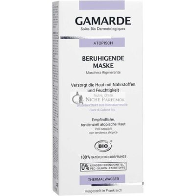 GAMARDE Bio-Kozmetikum Nyugtató Maszk Hipoallergén Érzékeny Bőrre 40ml