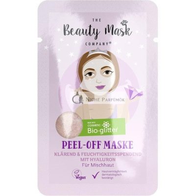 A Beauty Mask COMPANY Csillámos Peel-Off Maszk Hyaluronsavval és Bioglitterszemcsékkel, 10 ml