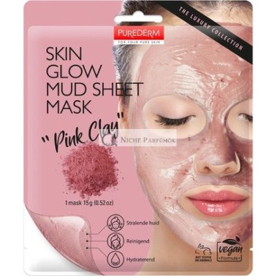 Purederm Skin Glow Mud Sheet Pink Clay Face Mask
