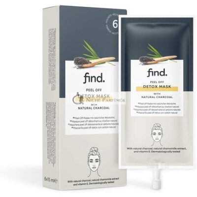 FIND Detox Aktív Szén Maszk, 15 ml - 6 darab