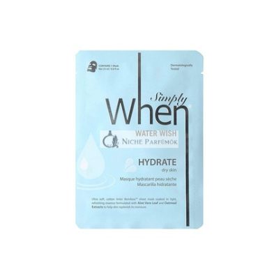 Simply When Water Wish Hidratáló Ultra Puha Pamut Linter Bemliese Unisex Arcmaszk, 23ml