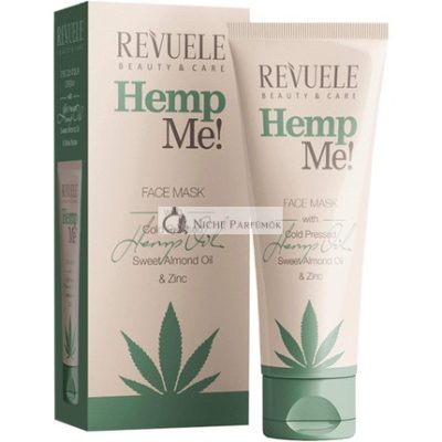 Revuele Hemp Me Bio 100% Tiszta Természetes Arcpakolás Hidegen Sajtolt Kendermag Olaj Cinkkel, 80ml
