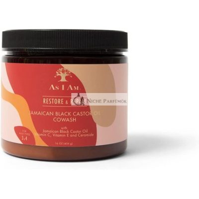 As I Am Jamaikai Fekete Ricinus Olaj Cowash 454g