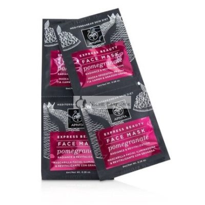 Apivita Express Beauty Arcpakolás Gránátalma - 6 db