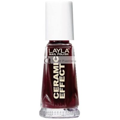 Layla Cosmetics 1243R23-014 Kerámia Hatású Körömlakk Vamp Piros, 10ml