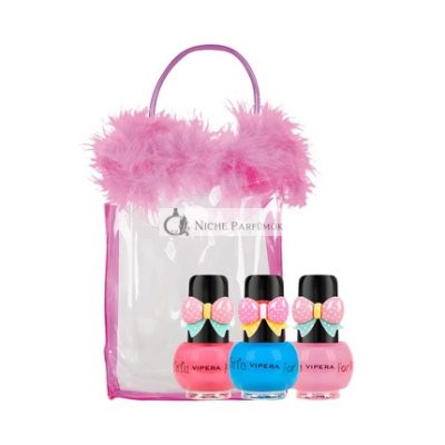TUTU_SET Levehető Körömlakk Készlet Kozmetikai Táskával 14 3x5ml