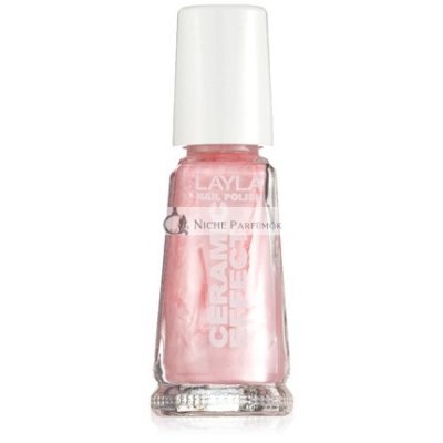 Layla Cosmetics 1243R23-112 Kerámia Hatású Körömlakk Gyöngyház Rózsaszín Szerelem, 10 ml
