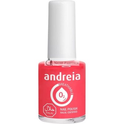 Andreia Halal Lélegző Körömlakk Fényes Vegán és Állatkísérlet-mentes 10.5ml B16 Korallpiros