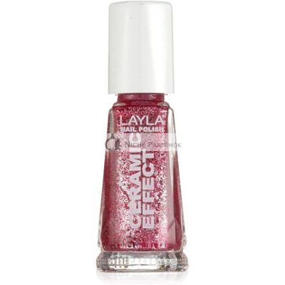 Layla Cosmetics 1243R23 078 Kerámia Hatású Körömlakk Csillámpink Álom, 10 ml