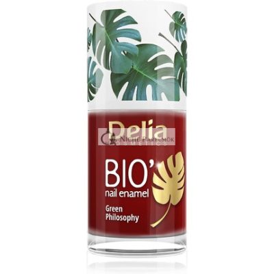 Delia Cosmetics Bio Zöld Körömlakk Piros Vegan Barát Tökéletes Átlátszóság és Fény 11ml
