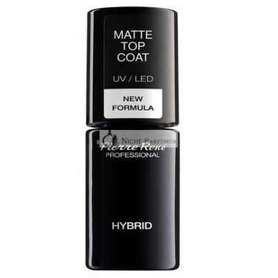 Pierre Rene Matt Top Coat UV LED Hibrid Top Coat Matt Finish, 6ml