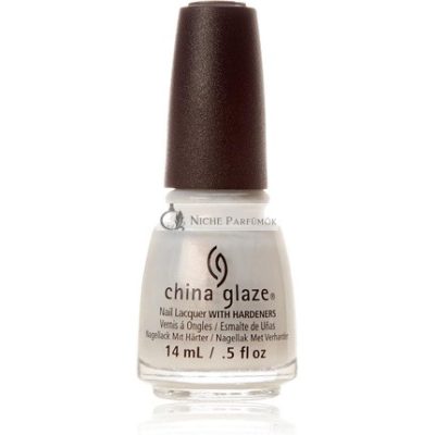China Glaze Körömlakk: Hó Út! Fehér Csillogás, 14ml