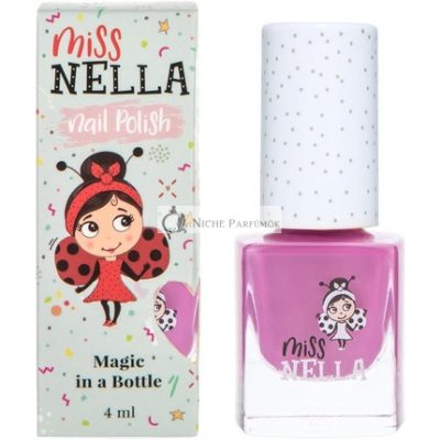 Miss Nella Little Poppet Biztonságos Lila Körömlakk Gyerekeknek, Nem Toxikus, Szagtalan Formula, Gyerekeknek és Kisgyermekeknek, Természetes Vízalapú, Könnyen Lehúzható