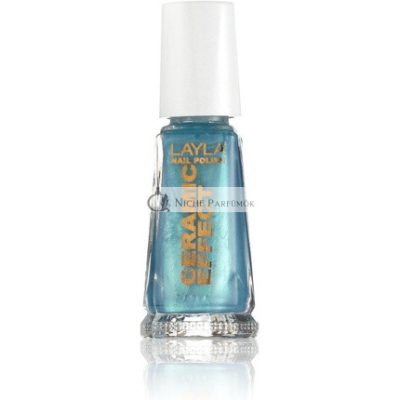 Layla Cosmetics 1243R23 073 Kerámia Hatású Körömlakk Vibrant Blue, 10ml