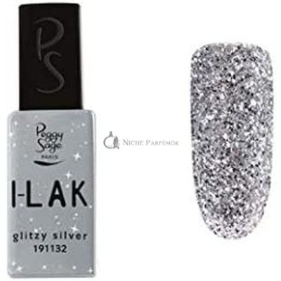 Peggy Sage I-LAK Lemosható Gél Lakk - Csillogó Ezüst, 11ml