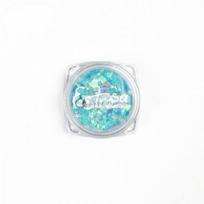 ESTROSA PAILETTE GLOW FLUORESCENTI 7794 Világoskék Körömlakk, 10 ml
