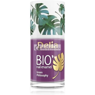 Delia Cosmetics Bio Zöld Körömlakk Fuchsiaszín, Vegán, 11 ml