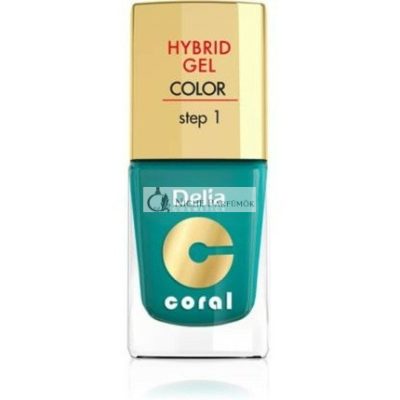 Delia Cosmetics Korall Hibrid Gél Körömlakk No. 10 Fém Zöld, 11ml
