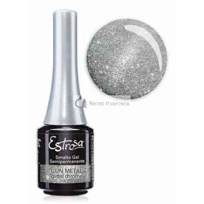 ESTROSA SMALTO SEMIPERCOLORE 7895 CHROME gun metal Körömlakk, 7 ml