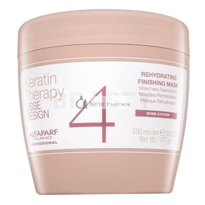 Alfaparf Milano Lisse Design Keratin Therapy Rehydrating Finishing Mask tápláló maszk száraz és sérült hajra 500 ml