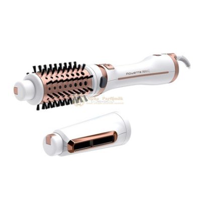 Rowenta CF9720 Brush Activ' Ultimate Care Forgó Forró Levegős Kefe 2 az 1-ben Stílus Kerámia Bevonattal és Ion Booster Technológiával, Stílus Fúvóka Innovatív Flip Funkcióval, Fehér/Rózsaarany