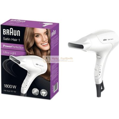 Braun Satin Hair 1 Power Perfection Hajszárító Styling Fúvókával HD180, Fehér