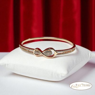 18K Gold Filled nyitható karperec kristály díszítéssel- Melani