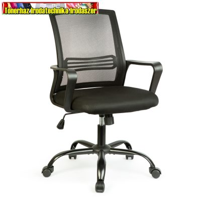 BMD1119B Irodai forgószék - fix karfával - fekete - 70 x 51 / 52 x 50 cm