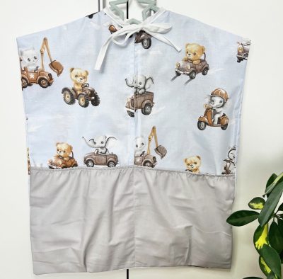 Munkás Mancsok – kétoldalas ovis zsák dolgozó kisállatokkal