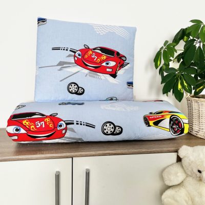 Villám Verda – ovis ágynemű szett autó mintával, 2 részes, 90x140 / 40x50 cm