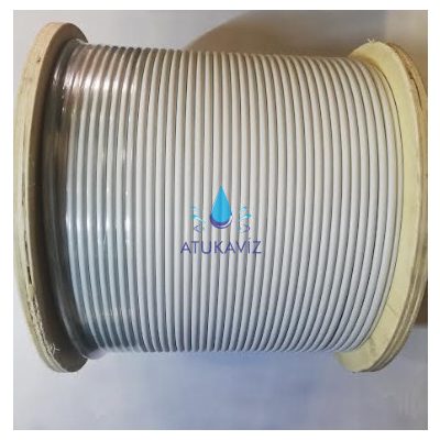 Fehér PVC bevonatos A4 saválló drótkötél 4mm 