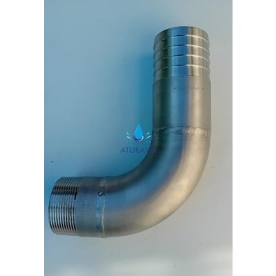 Saválló menetes ív 2"-50 tömlővéges