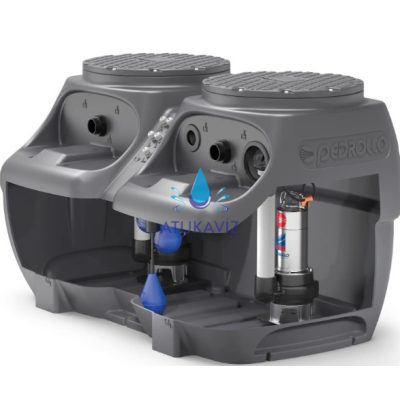 SAR 550 beltéri szennyvízátemelő 2 szivattyús nyitott járókerekes