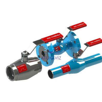 Úszógömbös redukált gömbcsap, karimás PN40 DN32