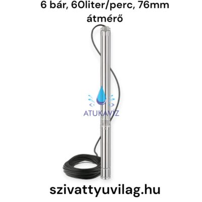 AT 550W 3 colos búvárszivattyú 6 bar, 60 liter