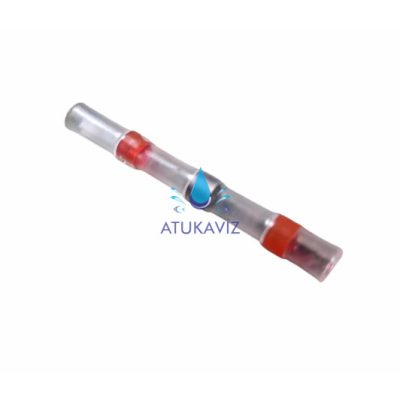 Toldóhüvely forrasztó gyűrűvel, piros, 0.5-1.5